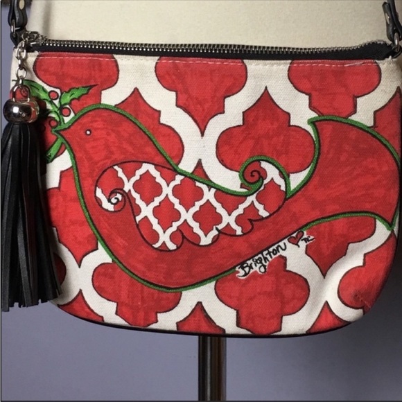 Brighton PAX Peace Dove Canvas Crossbody Purse - Picture 9 of 14